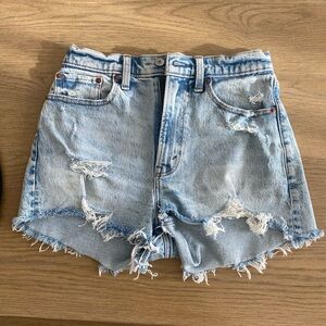 Distressed curve love AF Denim Shorts